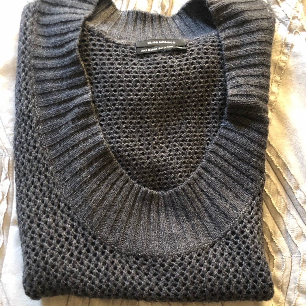 Club Monaco knitted shorts-sleeve sweater